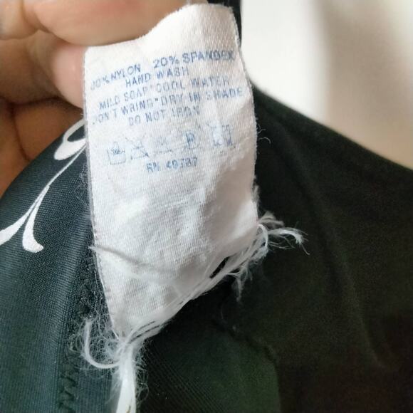 Vintage Gottex Women's Sz 10 Tulip Black and White One Piece Swimsuit - Picture 5 of 8